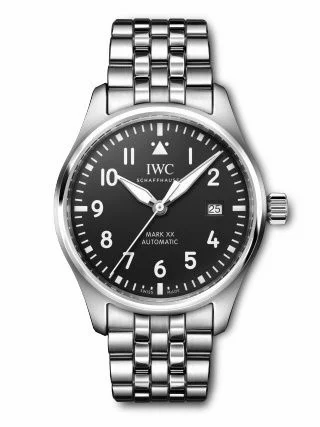 IWC Pilot's Watch Mark XX Stainless Steel / Black / Bracelet IW3282-02 (IW328202)